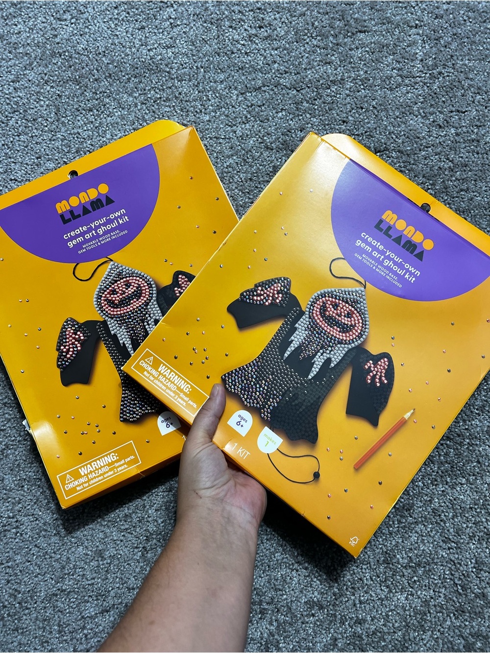 Mondo Llama Halloween Craft Kit Gen Art Set Of 3 New in Box